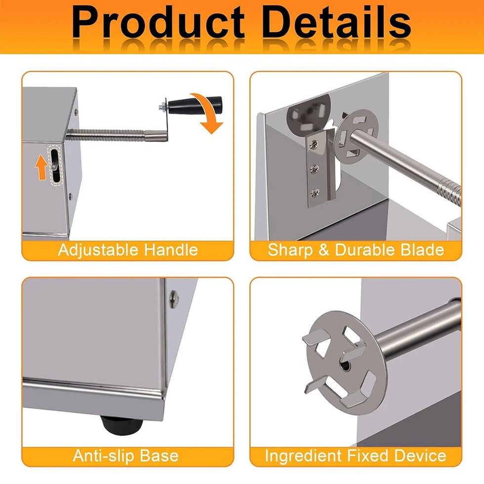 Stainless Steel Manual Potato Spiral Machine