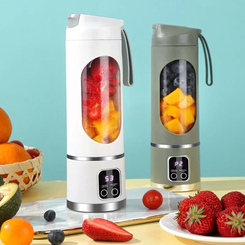 Pro-Blend Portable Smoothie Blender – 450ml Smart Juicer Cup with LED Display