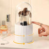 Rotating Makeup Brush Holder – Raised Dot Dust-Proof Storage Tube with Lid