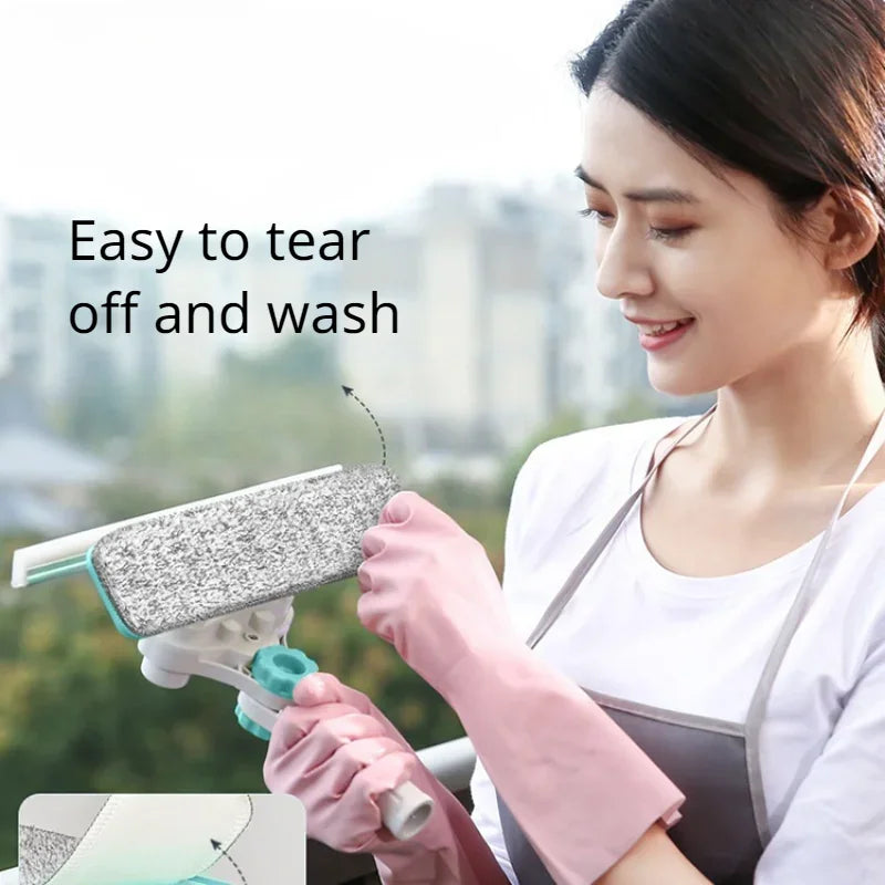 2-in-1 Professional Rotating Window Wiper & Microfiber Mop