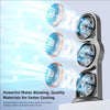 Rechargeable 360° Oscillating Table Fan with LED Light