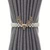 Elegant Decorative Flower Magnetic Curtain Tiebacks (Pair)