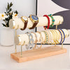 Premium Velvet Jewelry & Watch Display Stand – Tiered Bracelet Organizer (Random Color)