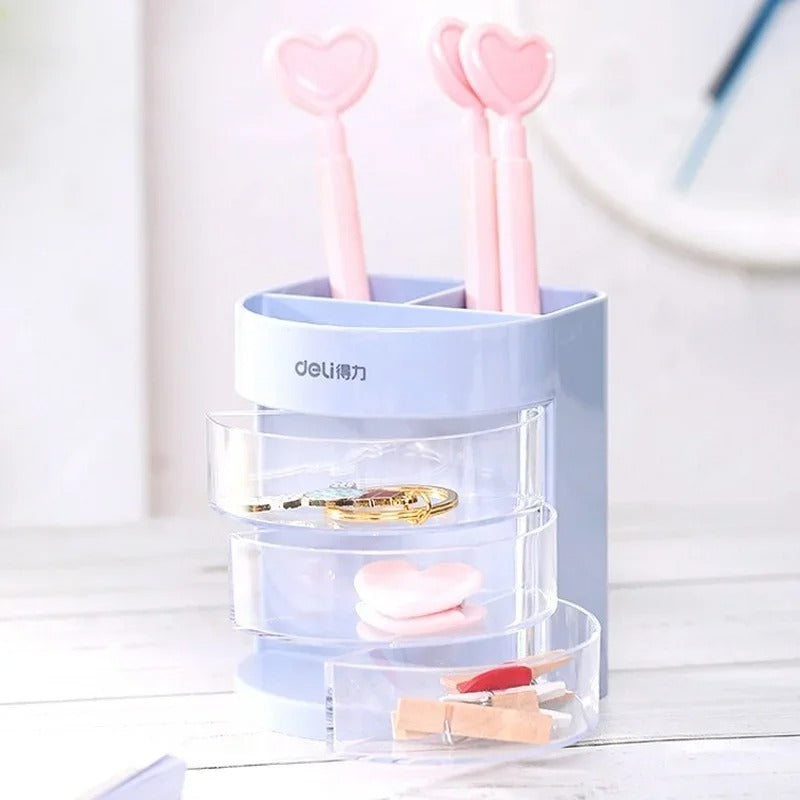 Colorful Multi-Functional Pen Holder – Desk Organizer (Random color)