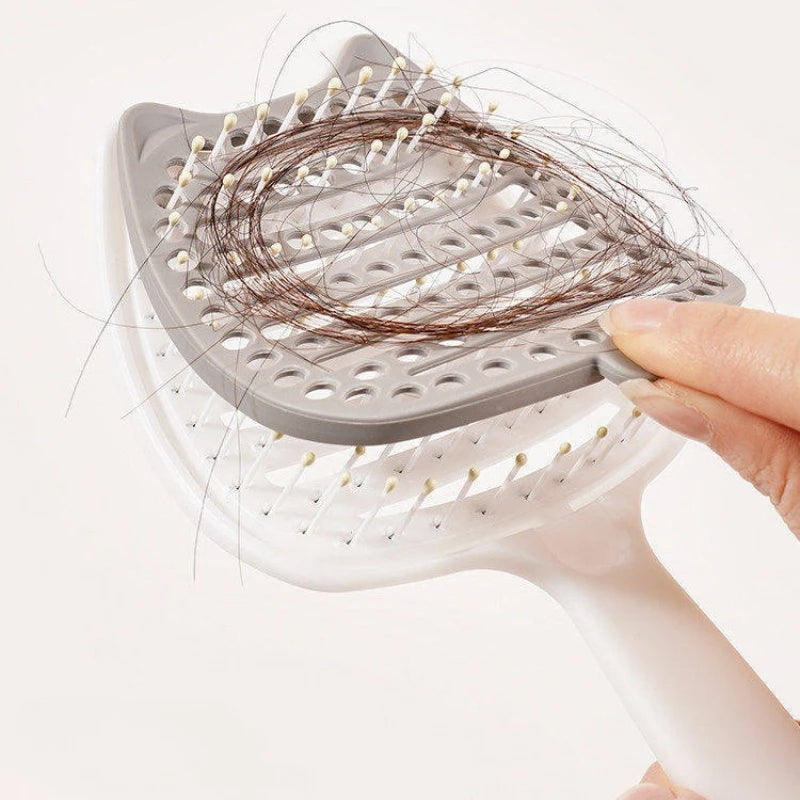 Fluffy Detangling Hair Brush with Scalp Massage Soft Bristles
