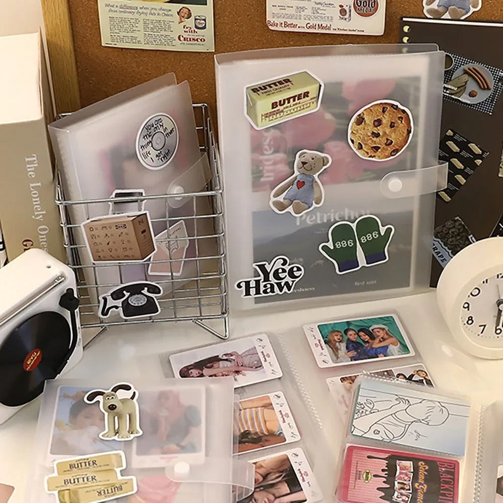 84-Pocket Photo Album Organizer - 3-Grid Card Storage Book