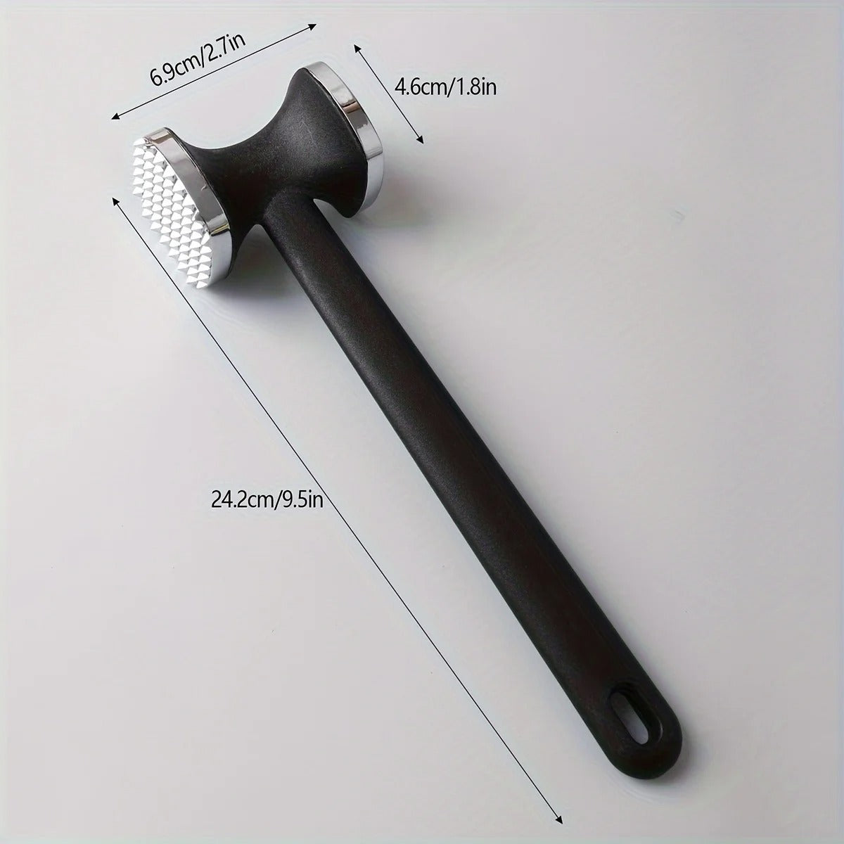 Heavy-Duty Dual-Sided Stainless Steel Meat Tenderizer Mallet