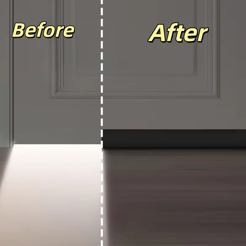 Premium Leatherette Door Draft Stopper - Double-Sided Foam Seal