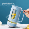 Minimalist Glass Tumbler with Bamboo Lid & Glass Straw (Random Color)