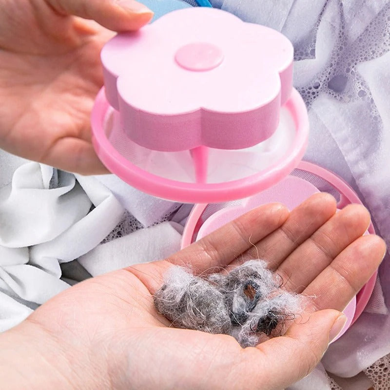 Floating Flower Washing Machine Mesh Filter & Lint Catcher