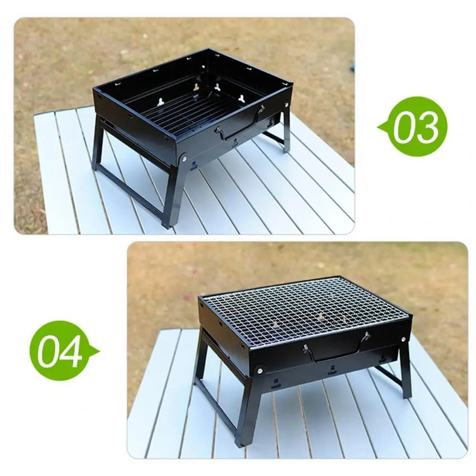 SizzleMaster Original Heavy-Quality Portable Charcoal BBQ Grill