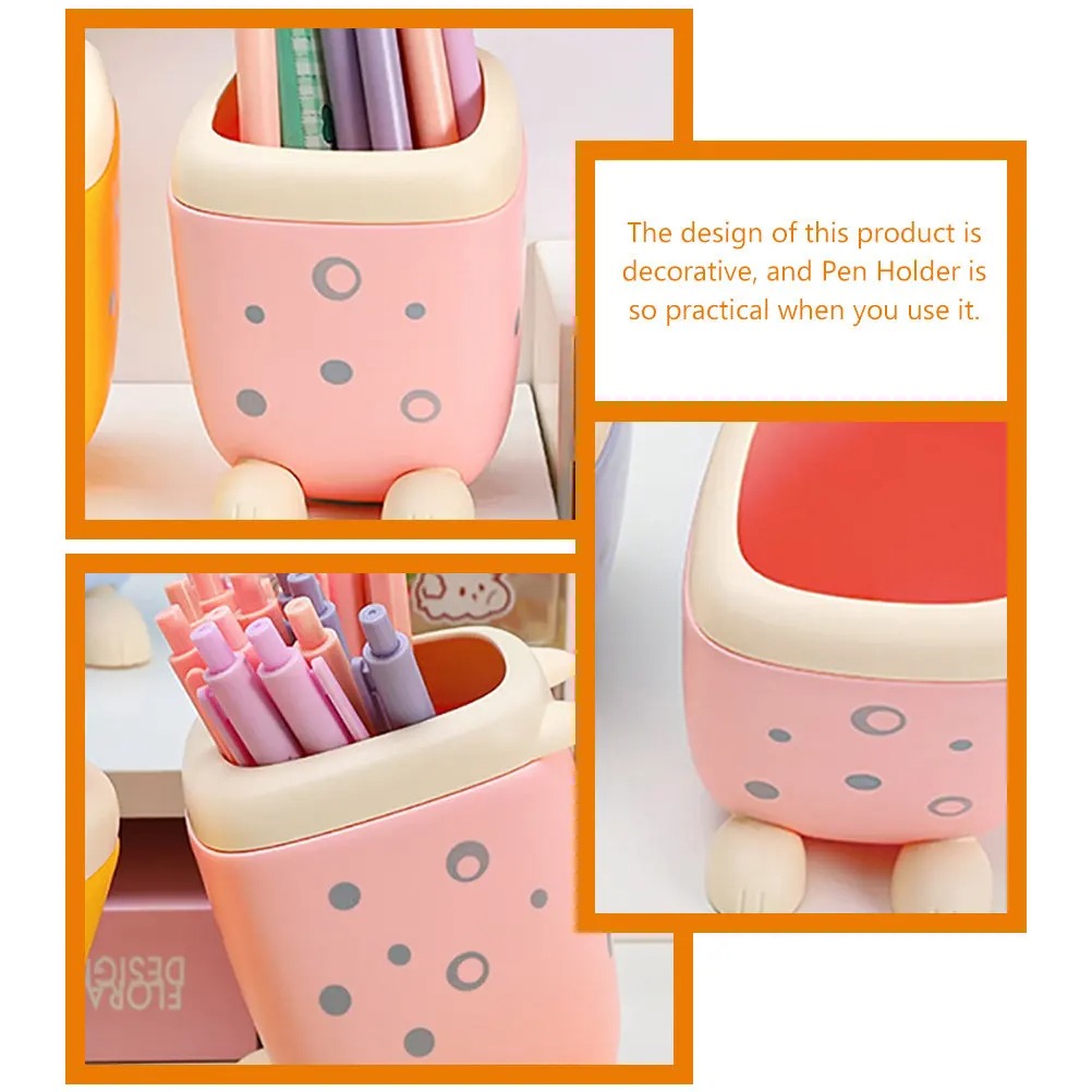 Cute Kawaii Animal-Style Desktop Stationery & Pen Holder