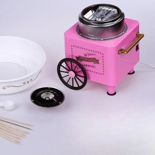 Retro DIY Cotton Candy Machine with Stainless Steel Bowl