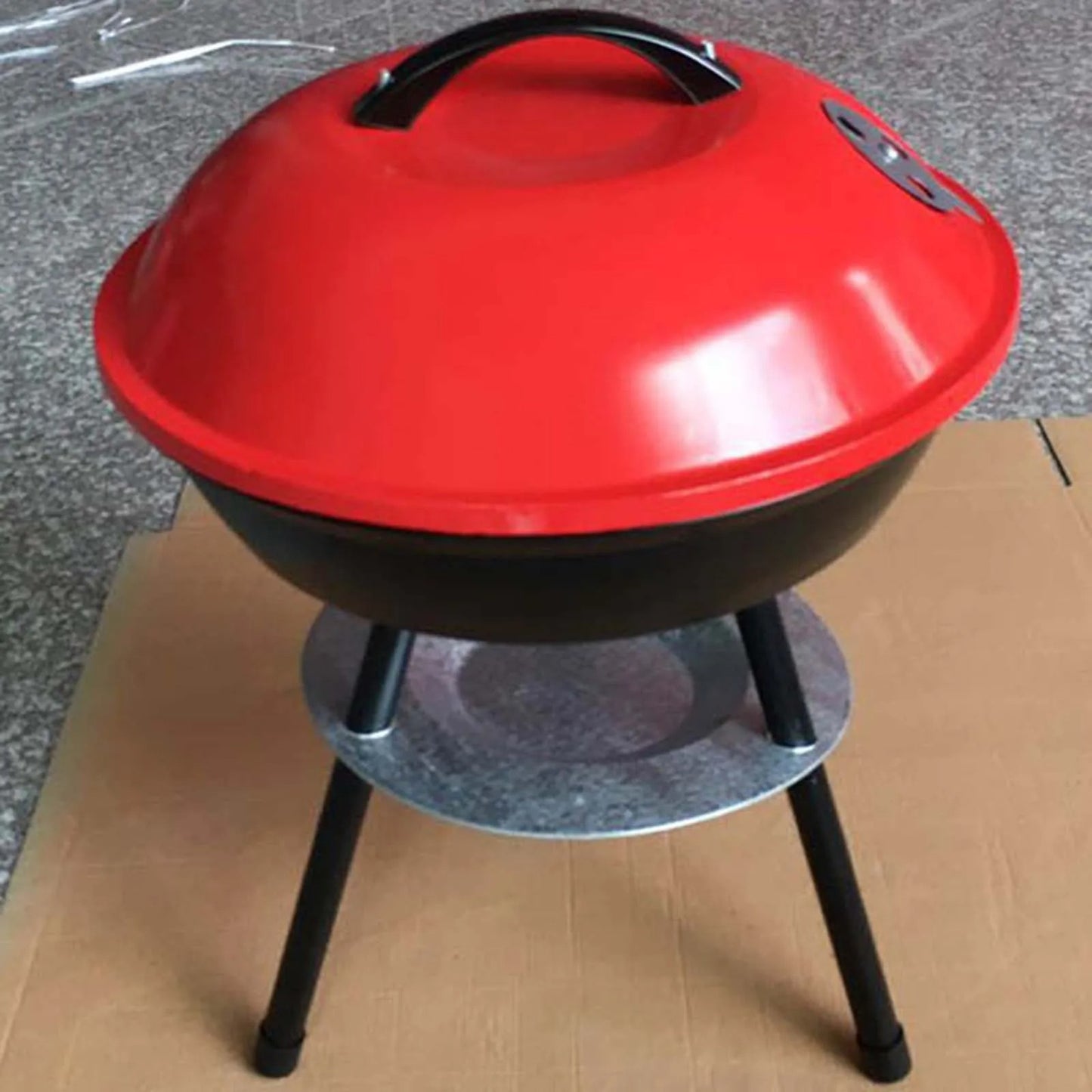 17-Inch Portable Football Charcoal BBQ Grill