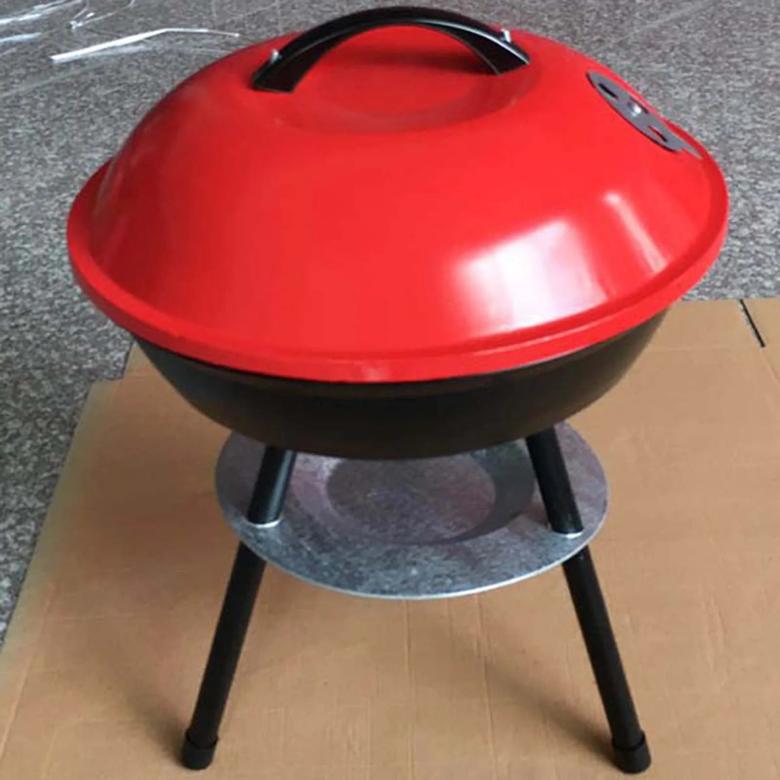 17-Inch Portable Football Charcoal BBQ Grill