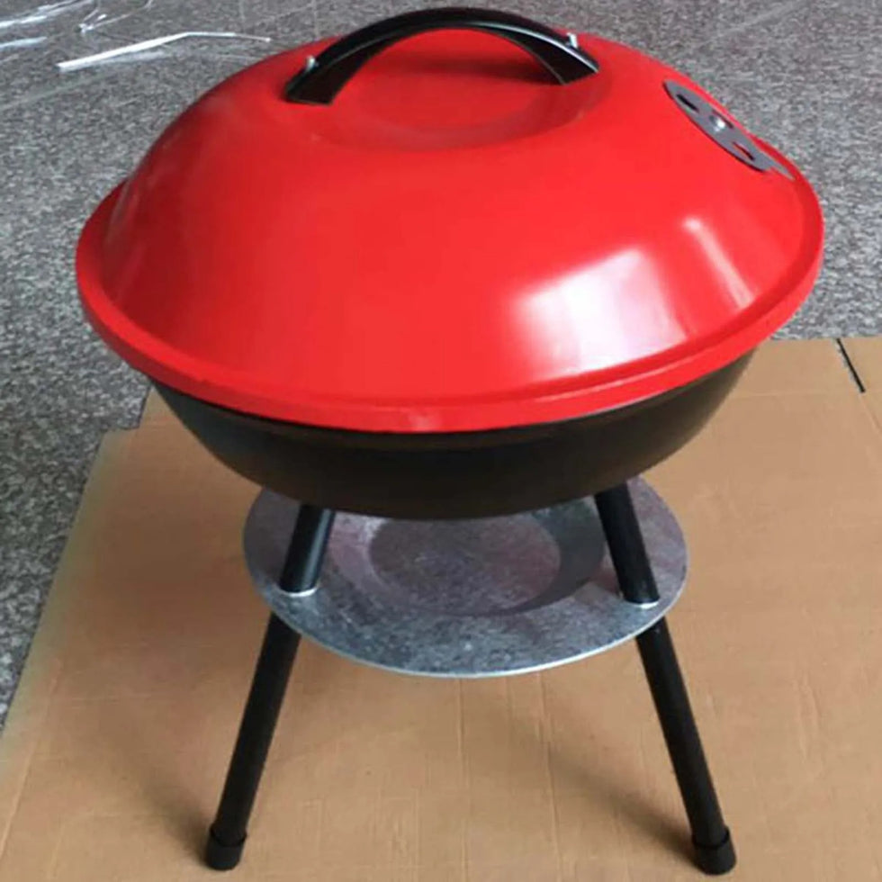 17-Inch Portable Football Charcoal BBQ Grill