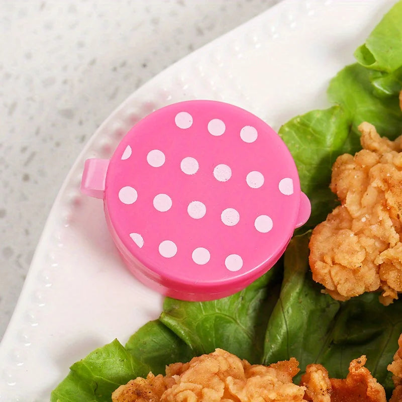 4-Piece Mini Sauce Containers with Hinged Lids | Portable Bento Box Dip Cups