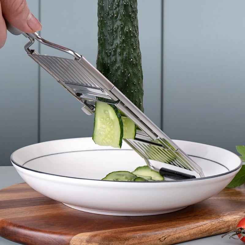 Multi-Function Stainless Steel Chopper – Manual Vegetable Slicer & Grater