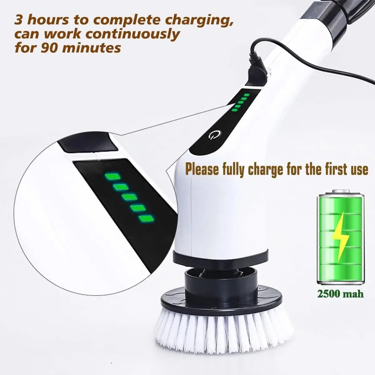 9-in-1 Multipurpose Electric Cleaning Brush – Cordless Deep Scrub