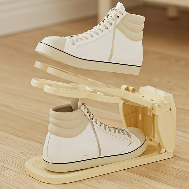 Space-Saving Adjustable Double Deck Shoe Rest (1 Pair)