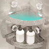Acrylic Corner Suction Shelf – Drill-Free Bathroom Corner Rack