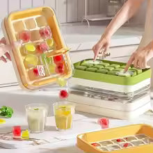 15-Slot Easy-Release Ice Cube Maker & Storage Box