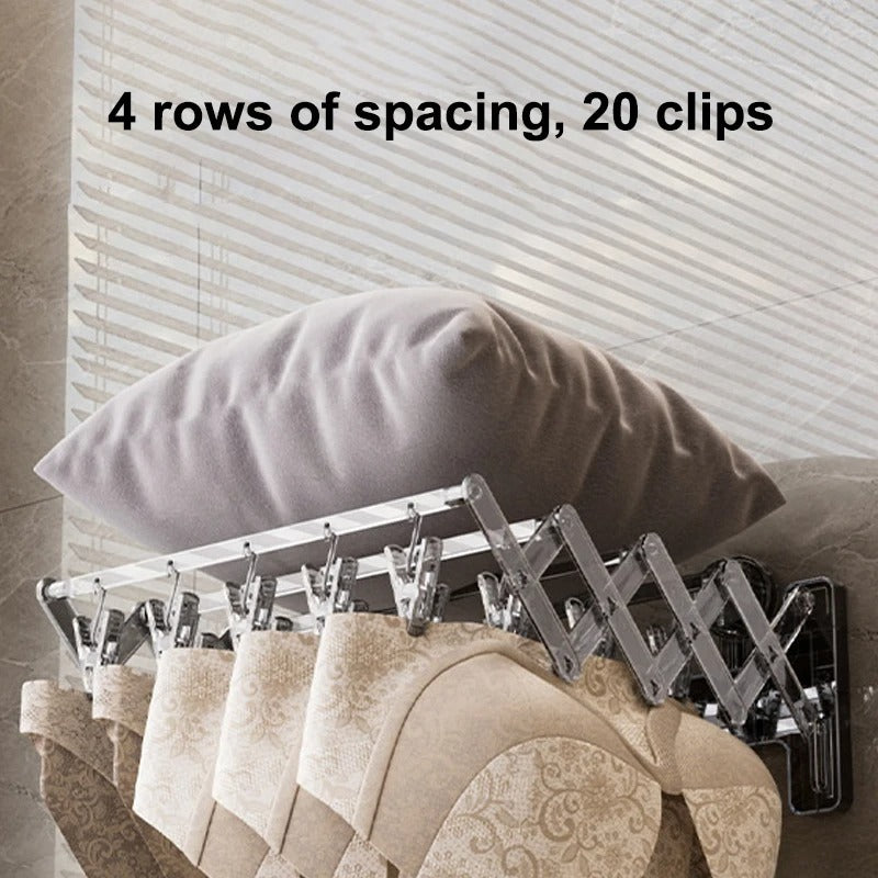 FlexiGrip Sock Rack - Retractable Suction Drying Hanger
