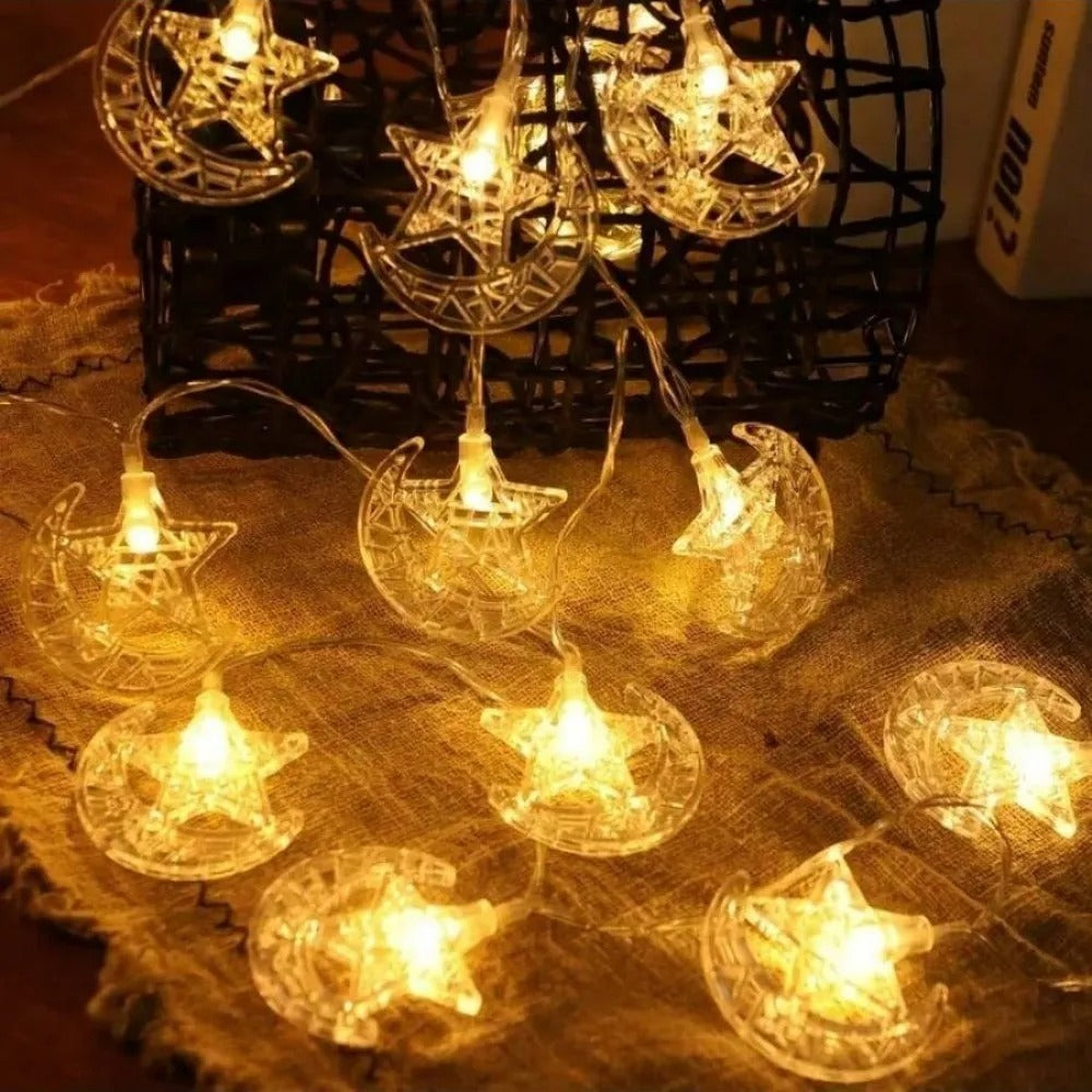 Crystal Moon Fairy Lights - Fancy Ramadan & Eid Decor