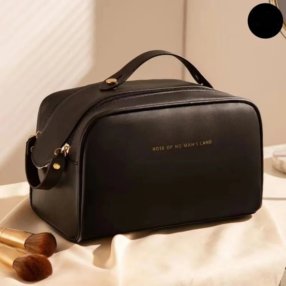 Luxury Cosmetic Leather Pouch – Travel Makeup Organizer (Random color)