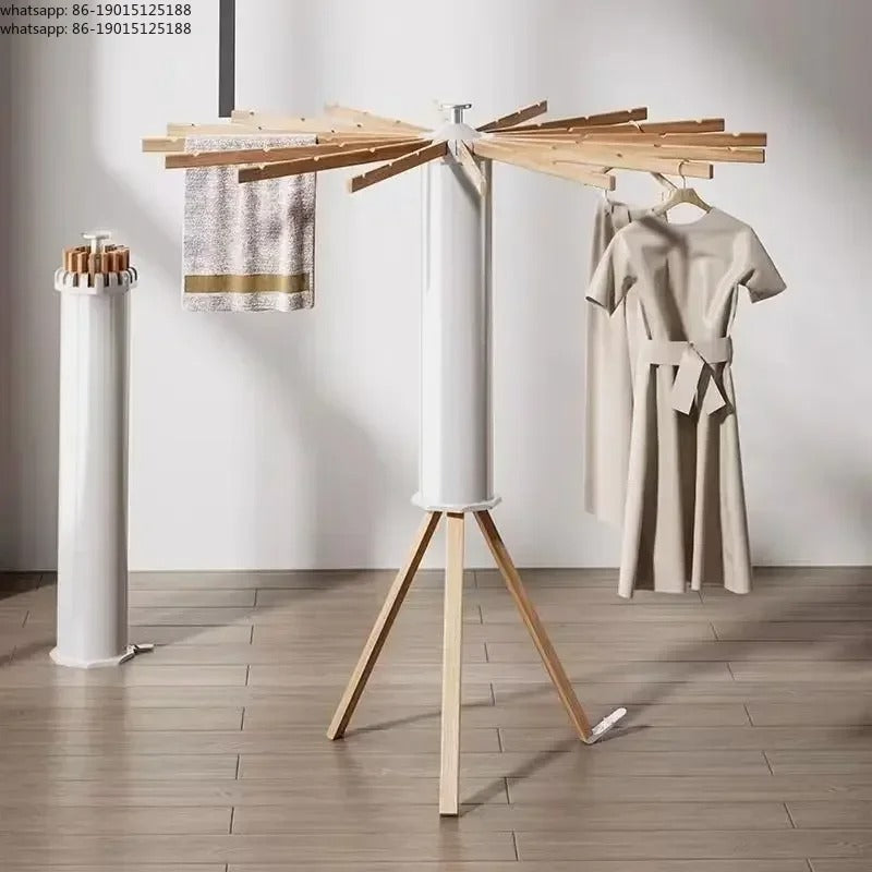 Smart Foldable Umbrella Clothes Drying Rack