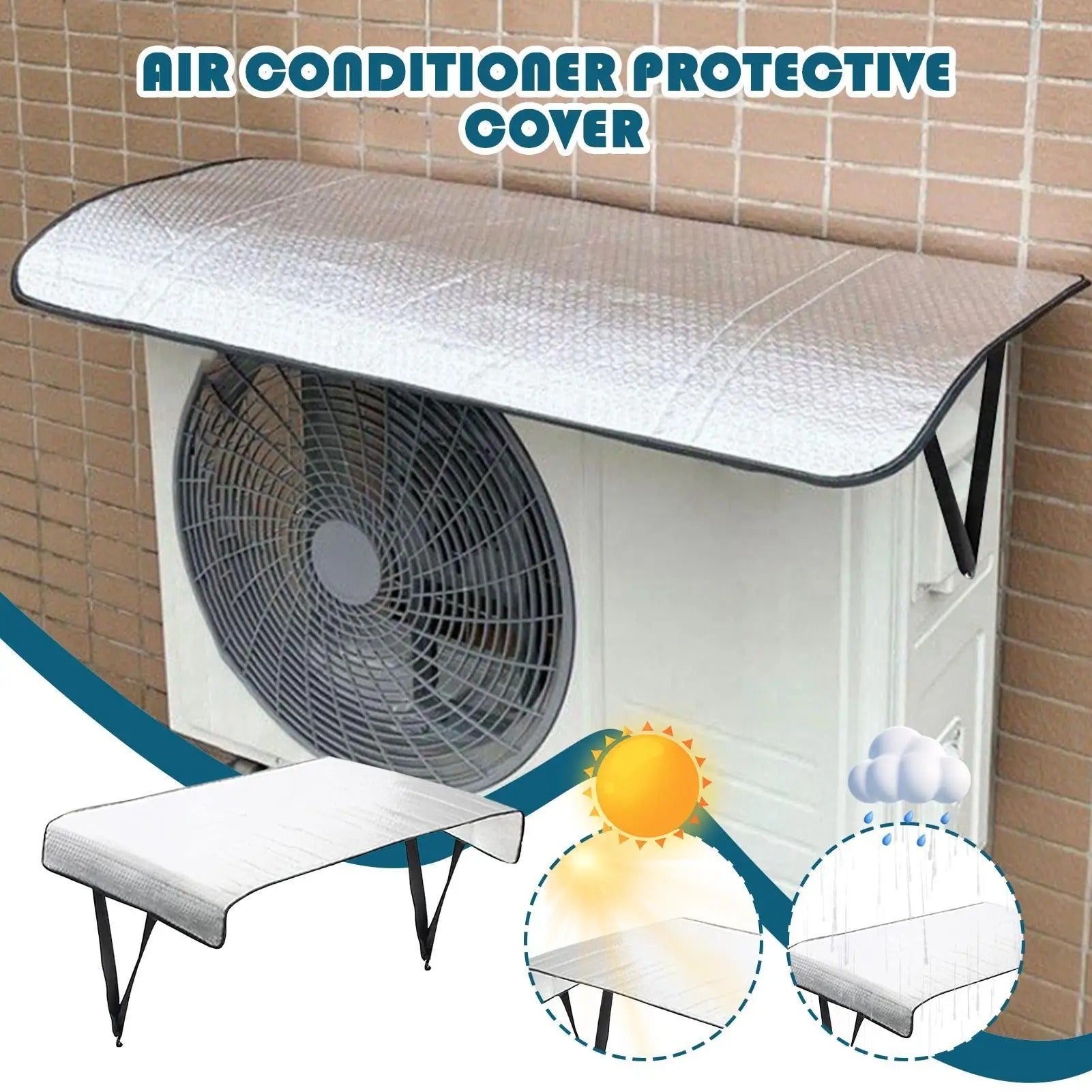 Universal Solar-Reflective AC Outdoor Unit Protective Cover