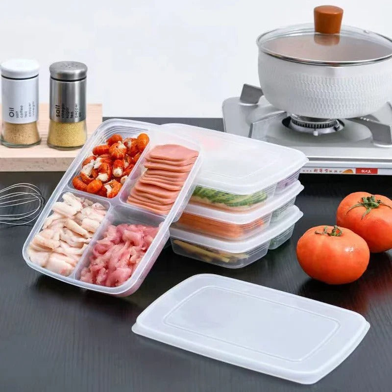 Fresh Prep – 4-Compartment Airtight Food Storage Box