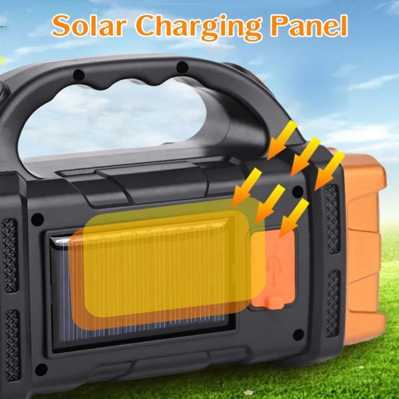 2-in-1 Rechargeable Solar & USB Handy LED Searchlight