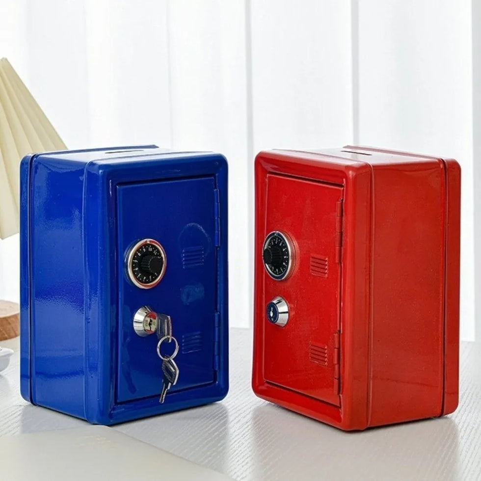 Mini Metal Safe Creative Savings Money Box (Random Colours)