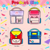 4-Piece Cartoon Backpack Self-Sealing Storage Bags - Cute Ziplock Pouch Set