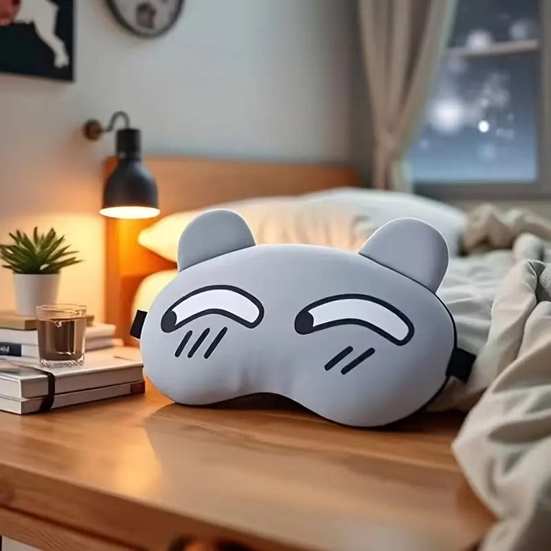 Cute Animal Sleep Mask with Removable Cooling Ice Bag (Random Design)