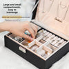 Luxury PU Leather Jewelry Box - Secure Multi-Layer Organizer (Random Color) ZZ