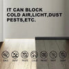 Premium Leatherette Door Draft Stopper - Double-Sided Foam Seal