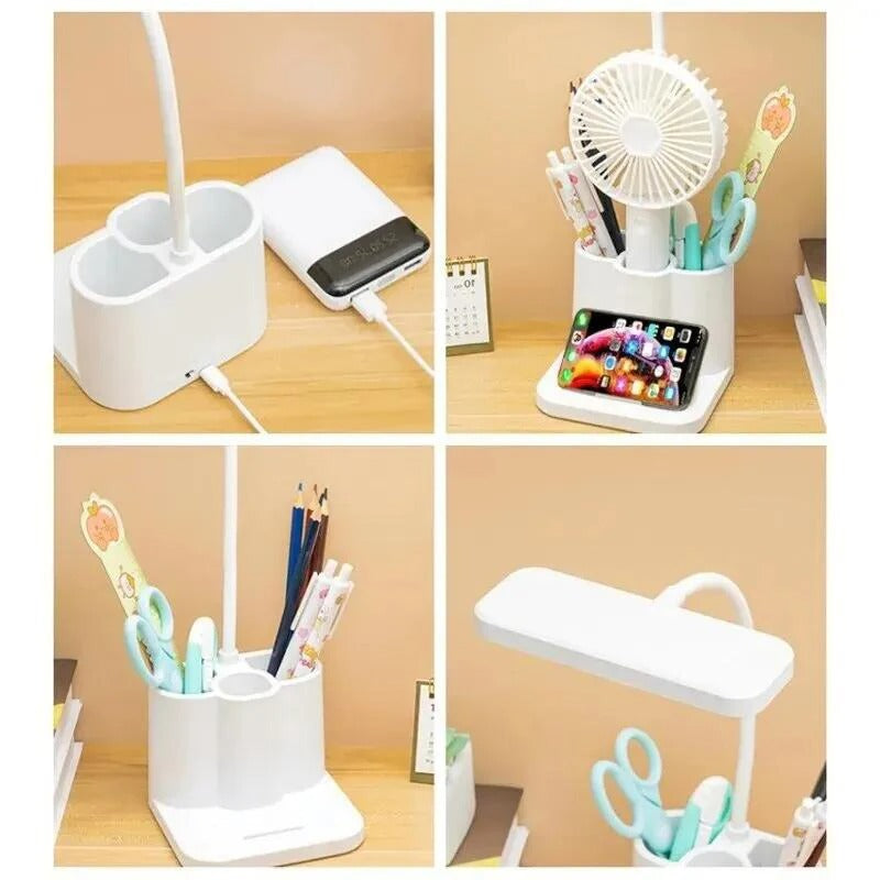 LED Desktop Study Table Lamp – Eye-Protection Reading Light with Flexible Arm