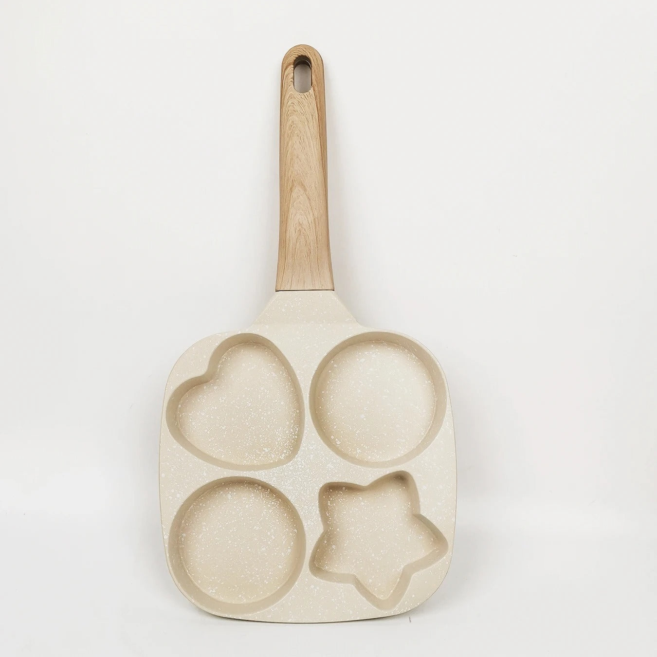 Heart & Star Shape 4-Hole Non-Stick Breakfast Fry Pan KT
