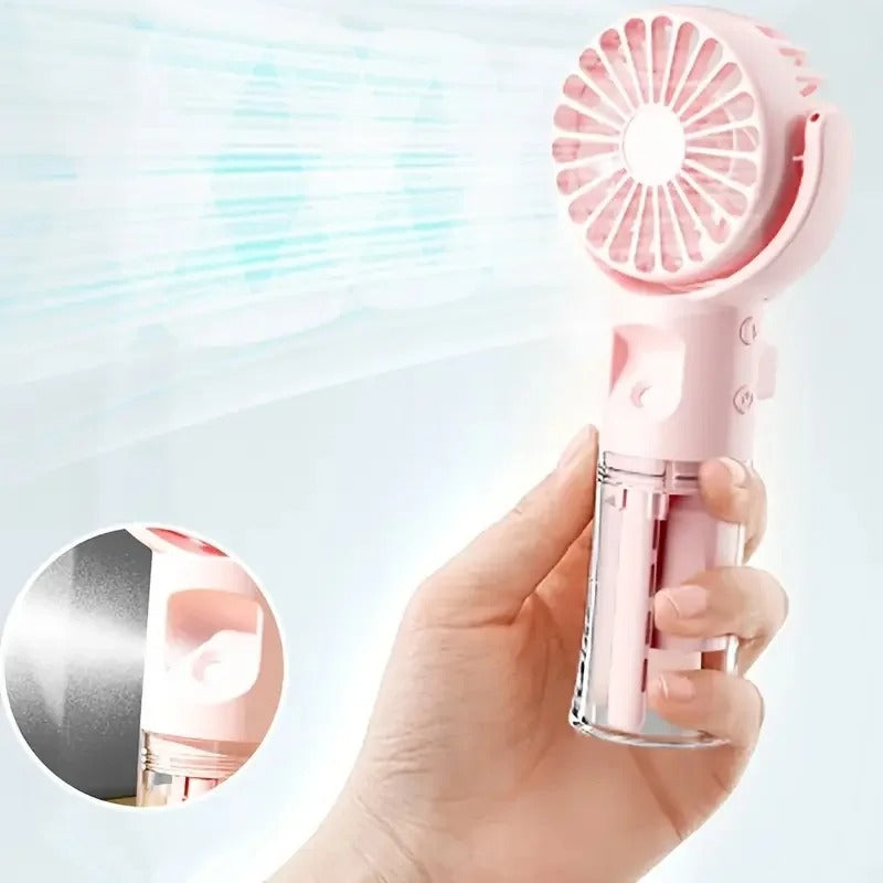 Portable Water Mist Fan: Mini Rechargeable 4-Speed Cool Spray