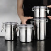 4-Piece Premium Stainless Steel Airtight Canister Set