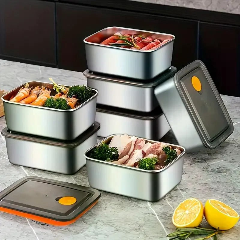 Airtight Stainless Steel Food Container Set – 4-Piece Premium Kit