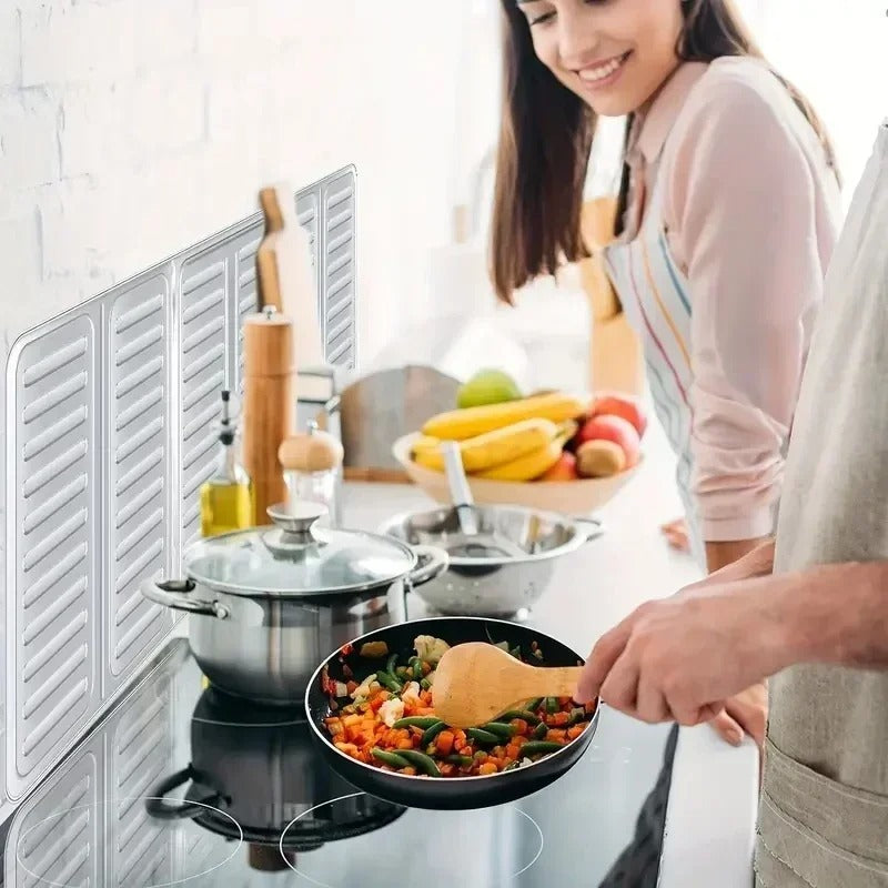 Foldable Aluminum Kitchen Gas Stove Oil Baffle Plate