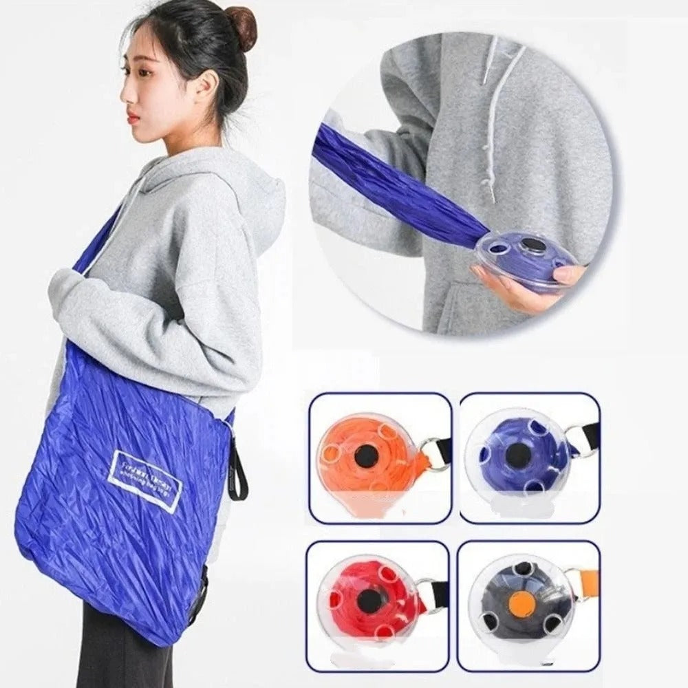 EcoRoll Portable Roll Up Shopping Bag with Disc Storage Case