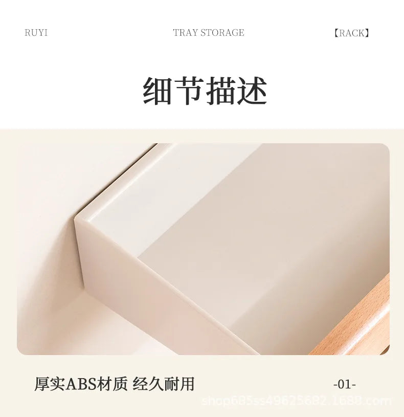 Self-Adhesive ABS Plastic Bathroom Corner Rack Shelf