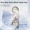 Rechargeable 360° Oscillating Table Fan with LED Light