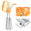 Semi-Automatic Stainless Steel Hand Beater – Manual Spring-Action Egg Whisk & Milk Frother