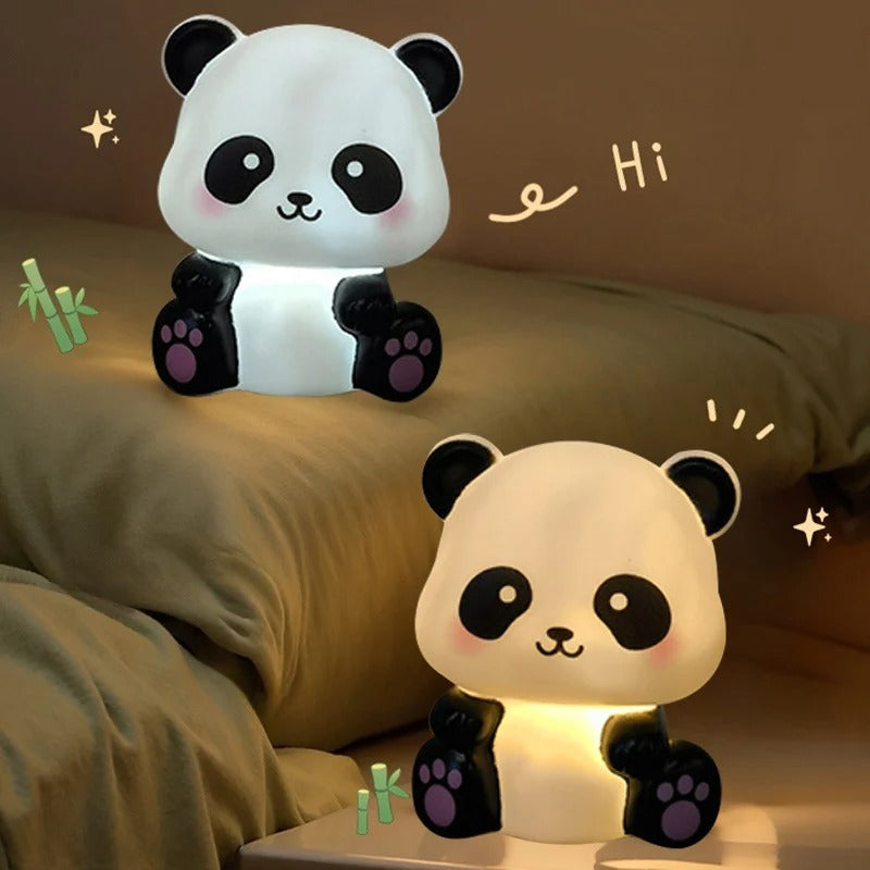 Mini Silicone Tapping Panda Light Lamp – Cute Portable Night Light