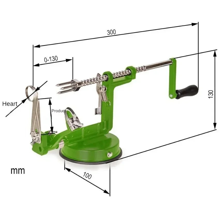 Professional Stainless Steel Spiral Potato Slicer – Manual Twisted Chip & Peeler Machine